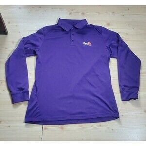 Fed Ex Freight Polo Shirt Mens Large Image Wear Purple